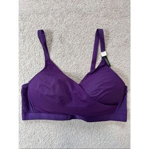 Deesse NWT Wireless T-Shirt Bra Purple Sz44D